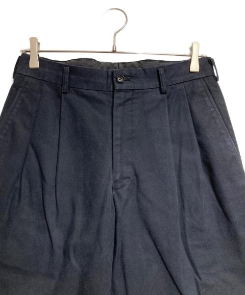 COMME des GARCONS HOMME（コムデギャルソン オム）COMME des GARCONS HOMME (コムデギャルソン オム) 2タックチノワイドスラックス/Wide Chino Pants ネイビー サイズ:Mの古着・服飾アイテム
