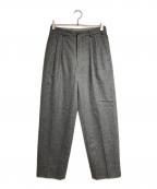 COMME des GARCONS HOMMEコムデギャルソン オム）の古着「2タックウールトラウザー/Wool trousers」｜グレー