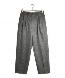 COMME des GARCONS HOMME（コムデギャルソン オム）の古着「2タックウールトラウザー/Wool trousers」｜グレー