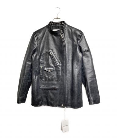 中古・古着通販】Ferragamo (フェラガモ) レザーライダースジャケット