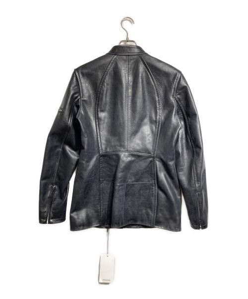 Ferragamo（フェラガモ）Ferragamo (フェラガモ) レザーライダースジャケット ブラック サイズ:44の古着・服飾アイテム