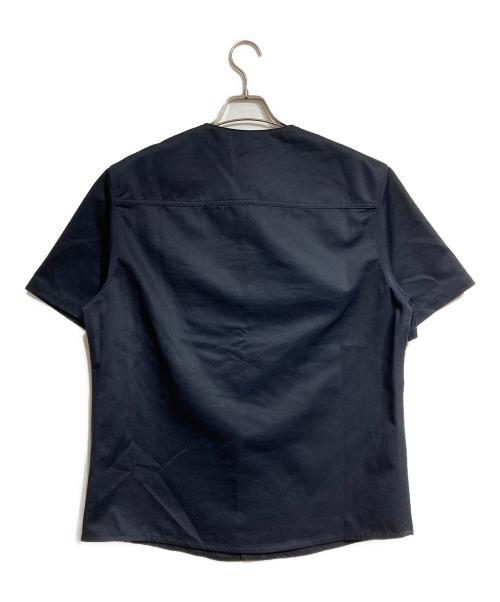 courreges（クレージュ）courreges (クレージュ) BASEBALL SHORT SLEEVES SHIRT/半袖シャツ ブラック サイズ:Mの古着・服飾アイテム