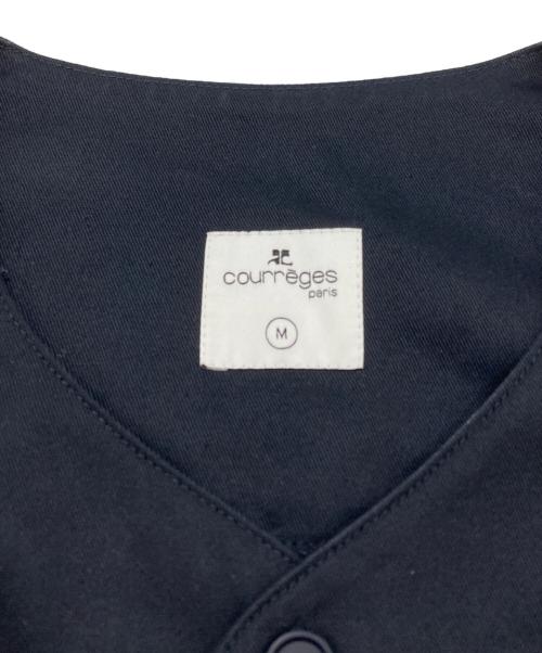 courreges（クレージュ）courreges (クレージュ) BASEBALL SHORT SLEEVES SHIRT/半袖シャツ ブラック サイズ:Mの古着・服飾アイテム