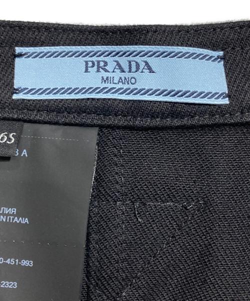 PRADA（プラダ）PRADA (プラダ) フロントコントラストボタン コットンドリル スカート ブラック サイズ:36の古着・服飾アイテム