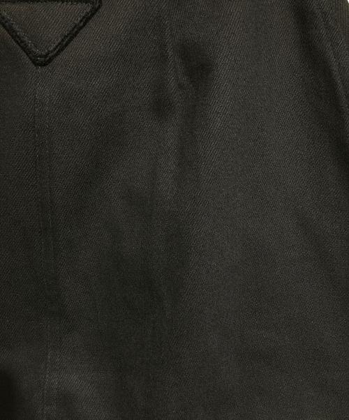 PRADA（プラダ）PRADA (プラダ) フロントコントラストボタン コットンドリル スカート ブラック サイズ:36の古着・服飾アイテム