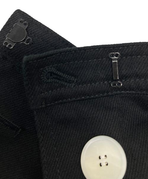 PRADA（プラダ）PRADA (プラダ) フロントコントラストボタン コットンドリル スカート ブラック サイズ:36の古着・服飾アイテム
