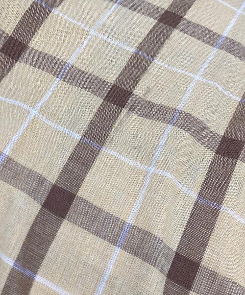 VAN HEUSEN（ヴァンヒューセン/バンヒューゼン）VAN HEUSEN (ヴァンヒューセン/バンヒューゼン) 60‐70s ボタンダウンチェックシャツ イエロー サイズ:Mの古着・服飾アイテム