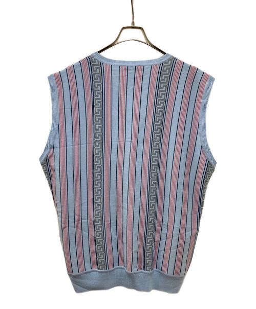 GIANNI VERSACE（ジャンニ・ヴェルサーチ）GIANNI VERSACE (ジャンニ・ヴェルサーチ) ニットベスト スカイブルー サイズ:不明の古着・服飾アイテム