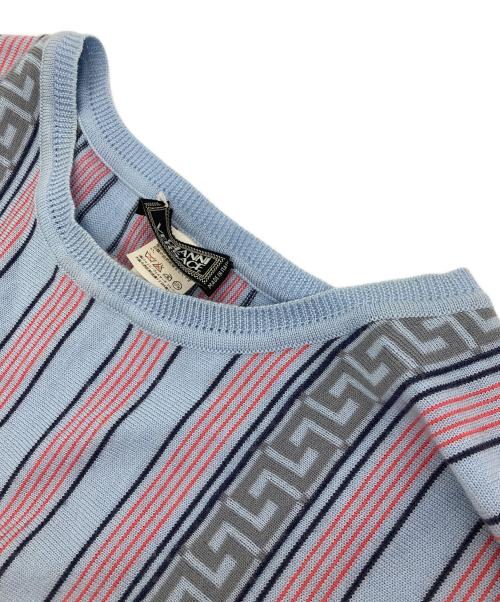 GIANNI VERSACE（ジャンニ・ヴェルサーチ）GIANNI VERSACE (ジャンニ・ヴェルサーチ) ニットベスト スカイブルー サイズ:不明の古着・服飾アイテム