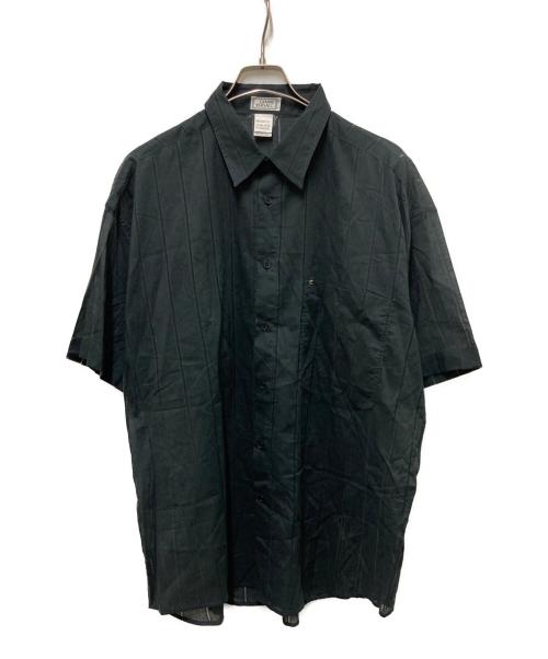 GIANNI VERSACE（ジャンニ・ヴェルサーチ）GIANNI VERSACE (ジャンニ・ヴェルサーチ) シアーストライプシャツ ブラック サイズ:56の古着・服飾アイテム