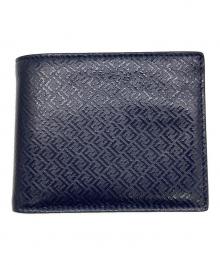 FENDI（フェンディ）の古着「Blue Leather Two Folded Wallet」｜ブルー