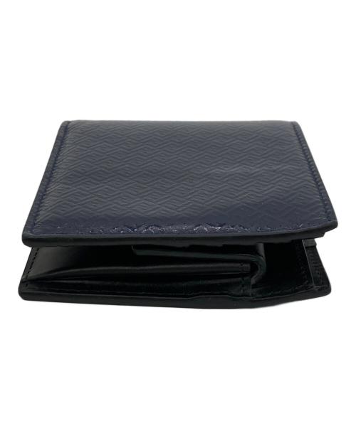 FENDI（フェンディ）FENDI (フェンディ) Blue Leather Two Folded Wallet ブルーの古着・服飾アイテム