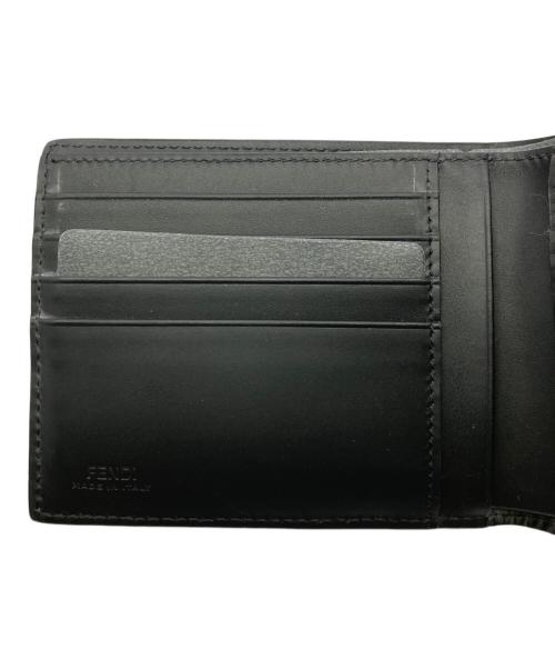 FENDI（フェンディ）FENDI (フェンディ) Blue Leather Two Folded Wallet ブルーの古着・服飾アイテム