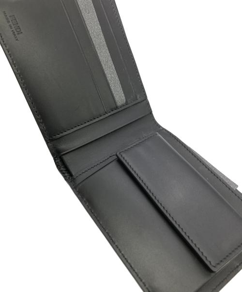 FENDI（フェンディ）FENDI (フェンディ) Blue Leather Two Folded Wallet ブルーの古着・服飾アイテム