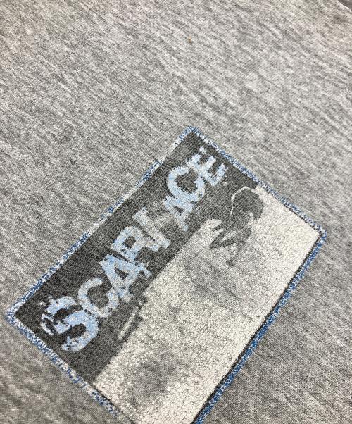 SCARFACE（スカーフェイス）SCARFACE (スカーフェイス) ムービーフロッキープリントTシャツ グレー サイズ:	SIZE XLの古着・服飾アイテム