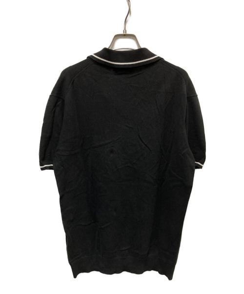 BURBERRY BLACK LABEL（バーバリーブラックレーベル）BURBERRY BLACK LABEL (バーバリーブラックレーベル) ニットポロシャツ ブラック サイズ:3の古着・服飾アイテム