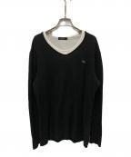 BURBERRY BLACK LABELバーバリーブラックレーベル）の古着「レイヤードカットソー」｜ブラック