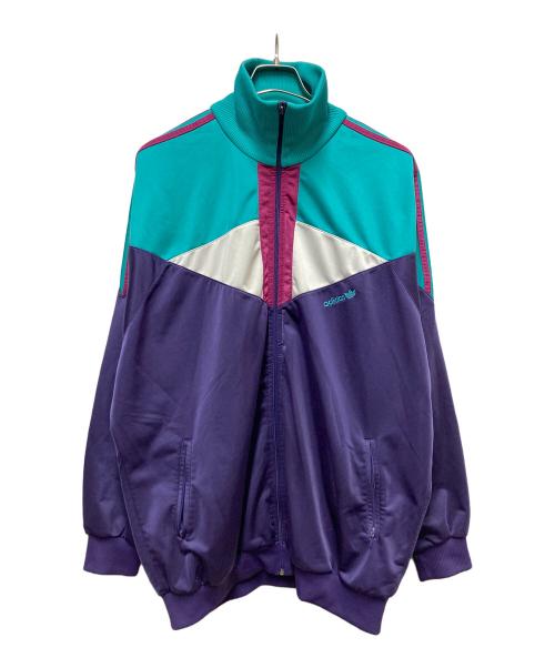 adidas（アディダス）adidas (アディダス) トラックジャケット グリーン×パープル サイズ:	SIZE XXLの古着・服飾アイテム