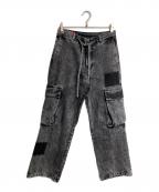 Liberal youth ministryリベラルユースミニストリー）の古着「LYM DENIM CARGO PANTS/LYM デニムカーゴパンツ」｜グレー