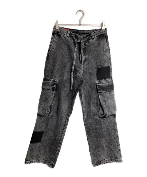Liberal youth ministry（リベラルユースミニストリー）liberal youth ministry (リベラルユースミニストリー) LYM DENIM CARGO PANTS/LYM デニムカーゴパンツ グレー サイズ:Mの古着・服飾アイテム