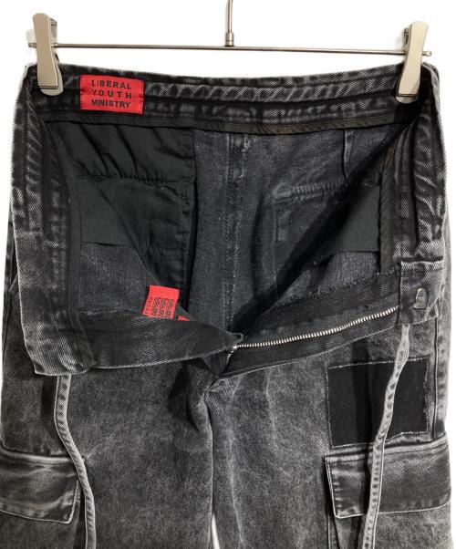 Liberal youth ministry（リベラルユースミニストリー）liberal youth ministry (リベラルユースミニストリー) LYM DENIM CARGO PANTS/LYM デニムカーゴパンツ グレー サイズ:Mの古着・服飾アイテム