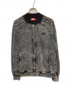 DIESELディーゼル）の古着「S-ALT ウォッシュ ストレッチデニムトラックジャケット」｜グレー