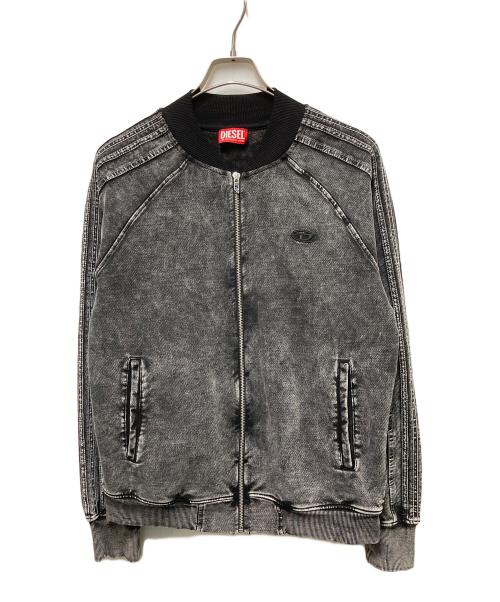 DIESEL（ディーゼル）DIESEL (ディーゼル) S-ALT ウォッシュ ストレッチデニムトラックジャケット グレー サイズ:	SIZE XSの古着・服飾アイテム