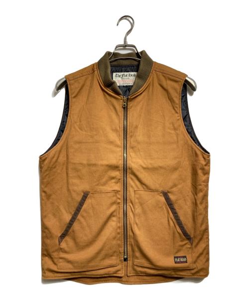 THE FLAT HEAD（ザ・フラットヘッド）THE FLAT HEAD (ザ・フラットヘッド) ダックベスト/Duck Vest ブラウン サイズ:Mの古着・服飾アイテム