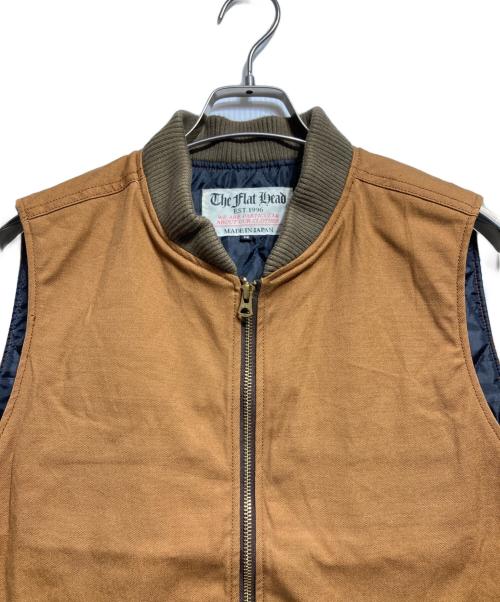THE FLAT HEAD（ザ・フラットヘッド）THE FLAT HEAD (ザ・フラットヘッド) ダックベスト/Duck Vest ブラウン サイズ:Mの古着・服飾アイテム