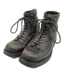 THE FLAT HEAD（ザ・フラットヘッド）の古着「HORSEHIDE LOGGER ロガーブーツ」｜ブラック