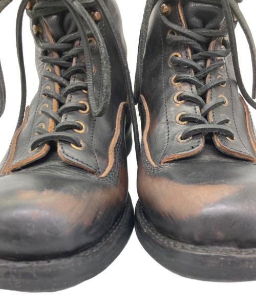 THE FLAT HEAD（ザ・フラットヘッド）THE FLAT HEAD (ザ・フラットヘッド) HORSEHIDE LOGGER ロガーブーツ ブラック サイズ:8の古着・服飾アイテム