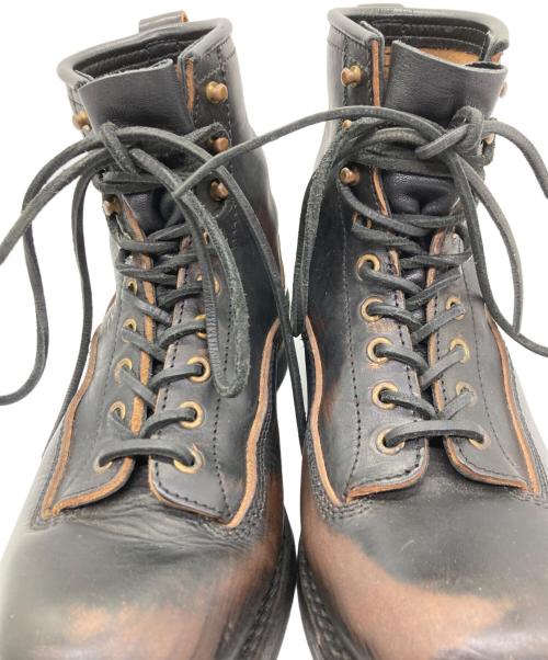 THE FLAT HEAD（ザ・フラットヘッド）THE FLAT HEAD (ザ・フラットヘッド) HORSEHIDE LOGGER ロガーブーツ ブラック サイズ:8の古着・服飾アイテム