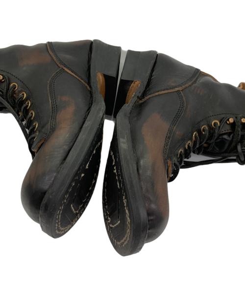 THE FLAT HEAD（ザ・フラットヘッド）THE FLAT HEAD (ザ・フラットヘッド) HORSEHIDE LOGGER ロガーブーツ ブラック サイズ:8の古着・服飾アイテム