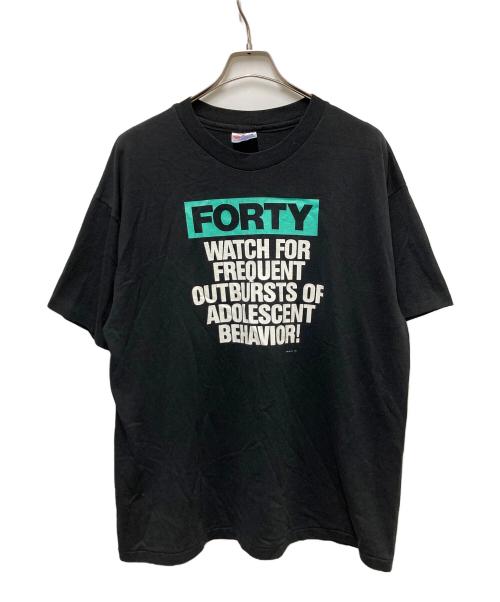 Hanes（ヘインズ）Hanes (ヘインズ) メッセージプリントTシャツ ブラック サイズ:	SIZE XLの古着・服飾アイテム