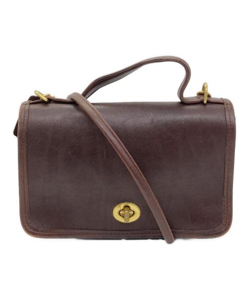 COACH（コーチ）COACH (コーチ) タンロックショルダーバッグ ブラウンの古着・服飾アイテム