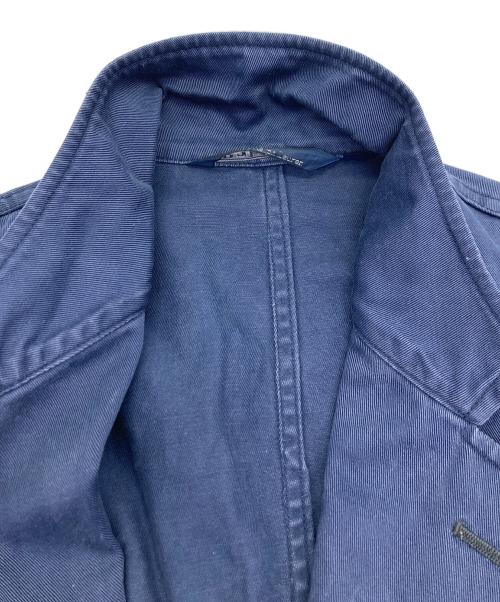POLO RALPH LAUREN（ポロ・ラルフローレン）POLO RALPH LAUREN (ポロ・ラルフローレン) 90s エンブレム コットンテーラードジャケット ネイビー サイズ:SIZE Mの古着・服飾アイテム