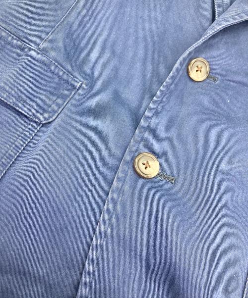 POLO RALPH LAUREN（ポロ・ラルフローレン）POLO RALPH LAUREN (ポロ・ラルフローレン) 90s エンブレム コットンテーラードジャケット ネイビー サイズ:SIZE Mの古着・服飾アイテム