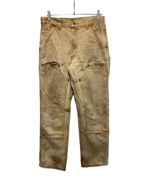 CarHartt（カーハート）CarHartt (カーハート) FIRM DUCK DOUBLE-FRONT DUNGAREE ベージュ サイズ:W32の古着・服飾アイテム