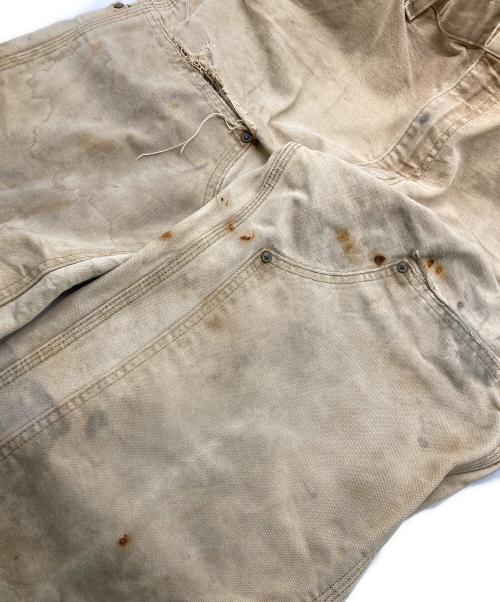 CarHartt（カーハート）CarHartt (カーハート) FIRM DUCK DOUBLE-FRONT DUNGAREE ベージュ サイズ:W32の古着・服飾アイテム
