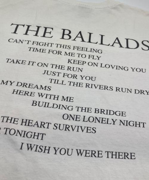 REO SPEEDWAGON（レオ・スピードワゴン）REO SPEEDWAGON (レオ・スピードワゴン) 90s ”THE BALLADS ”バンドプリントTシャツ ホワイト サイズ:XLの古着・服飾アイテム