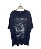 LEONARDO DA VINCIレオナルドダヴィンチ）の古着「BICYCLE SKETCH ARTTシャツ」｜ネイビー