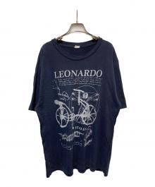 LEONARDO DA VINCI（レオナルドダヴィンチ）の古着「BICYCLE SKETCH ARTTシャツ」｜ネイビー