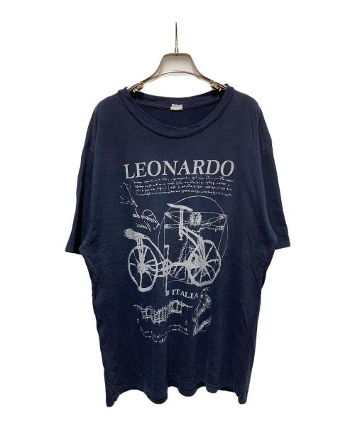 LEONARDO DA VINCI（レオナルドダヴィンチ）LEONARDO DA VINCI (レオナルドダヴィンチ) BICYCLE SKETCH ARTTシャツ ネイビー サイズ:不明の古着・服飾アイテム
