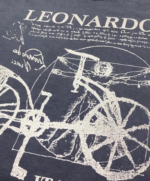 LEONARDO DA VINCI（レオナルドダヴィンチ）LEONARDO DA VINCI (レオナルドダヴィンチ) BICYCLE SKETCH ARTTシャツ ネイビー サイズ:不明の古着・服飾アイテム