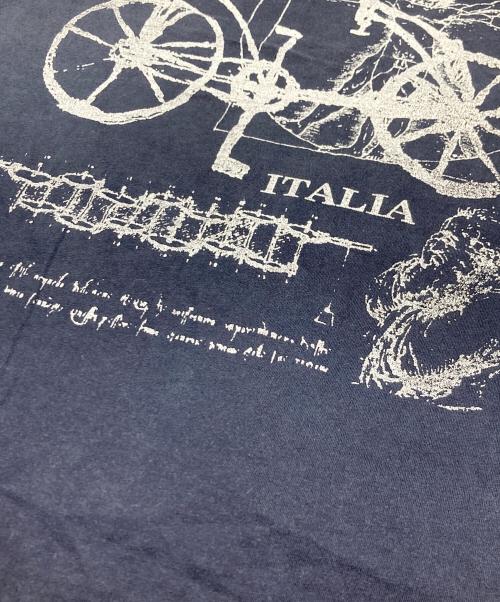 LEONARDO DA VINCI（レオナルドダヴィンチ）LEONARDO DA VINCI (レオナルドダヴィンチ) BICYCLE SKETCH ARTTシャツ ネイビー サイズ:不明の古着・服飾アイテム