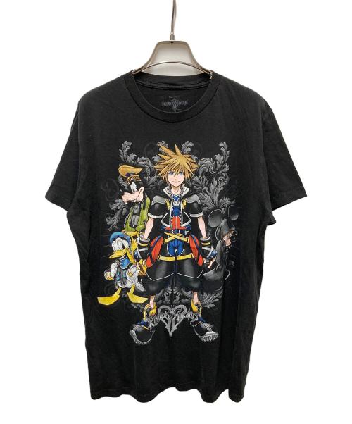 KINGDOM hearts（キングダムハーツ）KINGDOM HEARTS (キングダムハーツ) ゲームキャラクタープリントTシャツ ブラック サイズ:SIZE Lの古着・服飾アイテム