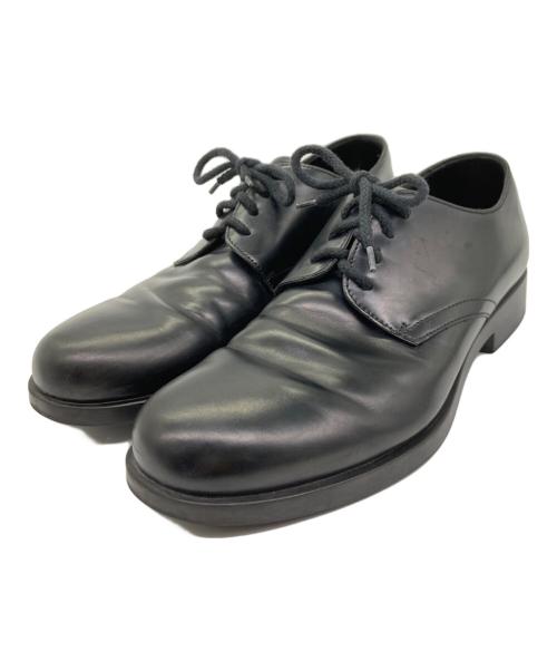 PRADA SPORTS（プラダスポーツ）PRADA SPORTS (プラダスポーツ) ブラッシュドレザープレーントゥシューズ ブラック サイズ:7の古着・服飾アイテム