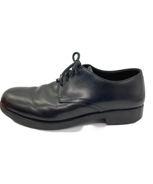 PRADA SPORTS（プラダスポーツ）PRADA SPORTS (プラダスポーツ) ブラッシュドレザープレーントゥシューズ ブラック サイズ:7の古着・服飾アイテム