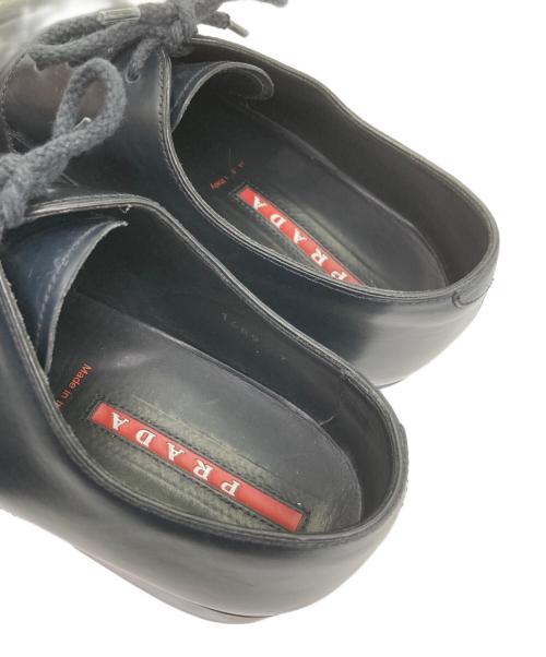 PRADA SPORTS（プラダスポーツ）PRADA SPORTS (プラダスポーツ) ブラッシュドレザープレーントゥシューズ ブラック サイズ:7の古着・服飾アイテム