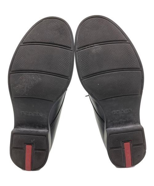 PRADA SPORTS（プラダスポーツ）PRADA SPORTS (プラダスポーツ) ブラッシュドレザープレーントゥシューズ ブラック サイズ:7の古着・服飾アイテム